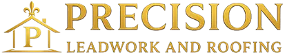 Logo of Precision Leadwork and Roofing Ltd, featuring a gold crown and house icon, representing roofing services and expertise.